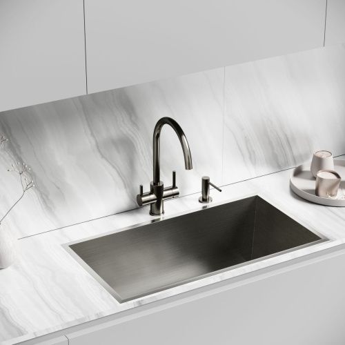 Смеситель для кухни Sancos Taper SC4012GG на мойку вороненая сталь - фото 3