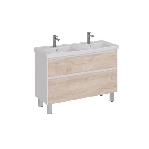 Тумба под раковину LeMark Combi LM03C125T-dub 120х40 напольная цвет бежевый/белый - фото 5