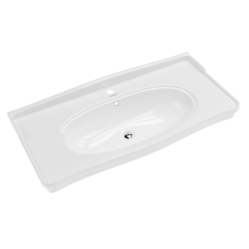 Раковина керамическая Onika Модерн 4640021063583 110х50 накладная цвет белый 1 отверстие под смеситель