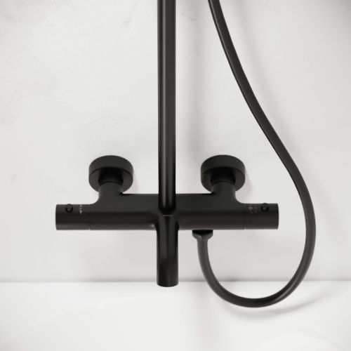 Душевая стойка Sancos Game SC3001LMB настенная цвет черный с термостатом - фото 5