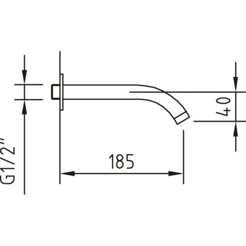 Излив Clever CAIMAN 98004 настенный хром - фото 2