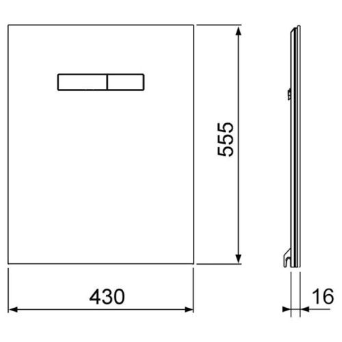 Клавиша смыва механическая Tece TECElux 9650005 цвет черный - фото 2
