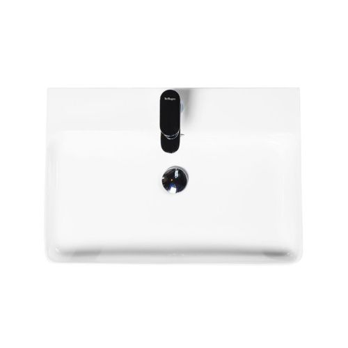 Раковина из сантехнического фаянса BelBagno BB1338 60х40 накладная цвет белый 1 отверстие под смеситель - фото 2