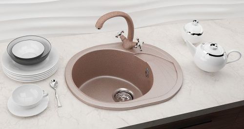 Смеситель для кухни Ulgran Classic U-013-342 на мойку графит - фото 3