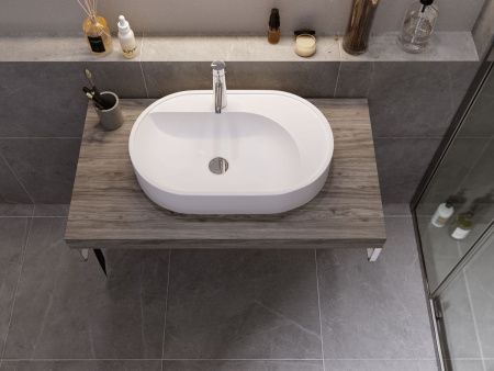 Раковина из искусственного камня Uperwood Luna 2911020344 60х40 накладная цвет белый