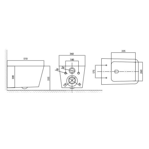 Унитаз подвесной WesnaArt Kubus 205-KUB13 белый с сиденьем микролифт безободковый каскадный смыв - фото 2