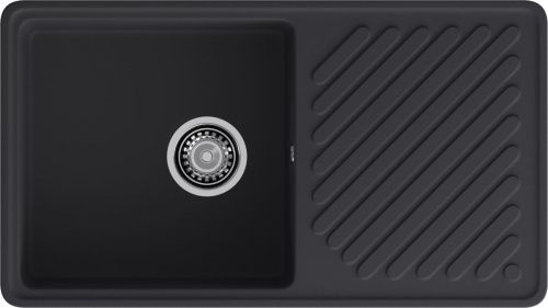 Кухонная мойка Granfest Quarz 53 черный 85х50 цвет черный поверхность матовая