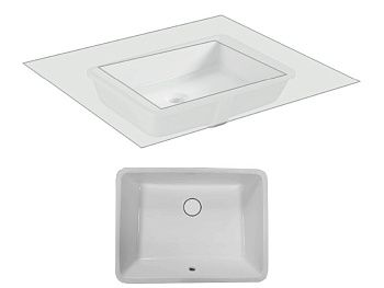 Раковина из сантехнического фаянса Hatria BAHIA_13 BH0500380010TU0 50х40 встраиваемая цвет белый без отверстий под смеситель