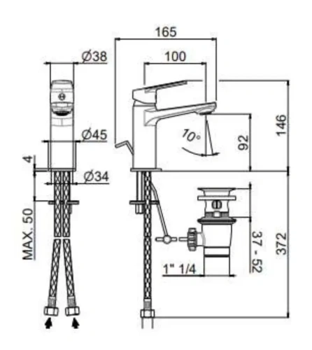 Смеситель Kerama Marazzi NOTA 33010KM.21.018 на раковину хром - фото 2