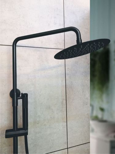 Душевая стойка AltroBagno Unione AltroBagnoUnione030209MB настенная цвет черный - фото 3