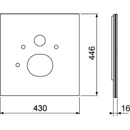 Нижняя панель для установки унитаза Tece TECElux 9650104