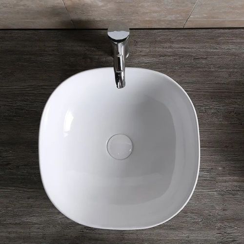 Раковина из сантехнического фарфора Cerutti SPA CR0077 40х40 накладная цвет белый без отверстий под смеситель - фото 4