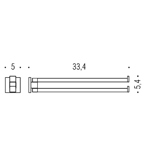 Полотенцедержатель Colombo Basic B3712.CR - фото 2