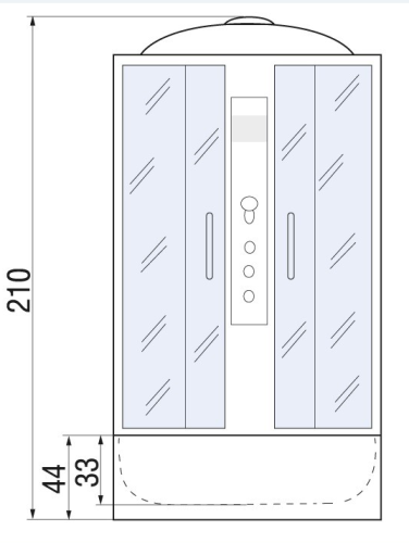 Душевая кабина River DESNA 10000002157 90х90 четверть круга с крышей ориентация универсальная - фото 2
