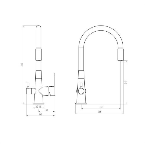 Смеситель для кухни Tokito AISAI TOK-AIS-1020 на мойку сатин - фото 4