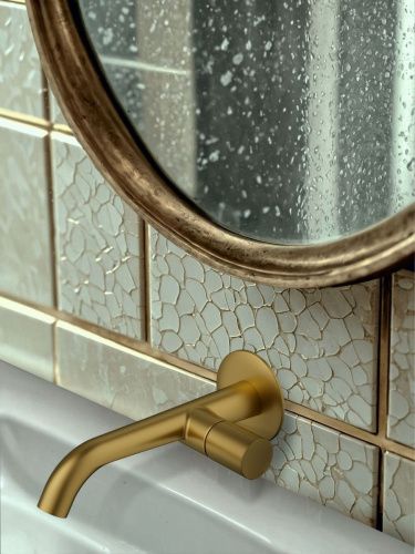 Смеситель для раковины AltroBagno Bilancia AltroBagnoBilancia010802BG встраиваемый в стену золото - фото 5