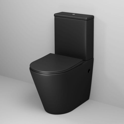 Унитаз напольный с бачком Grossman Color GR-4480BMS черный с сиденьем микролифт безободковый каскадный смыв - фото 2