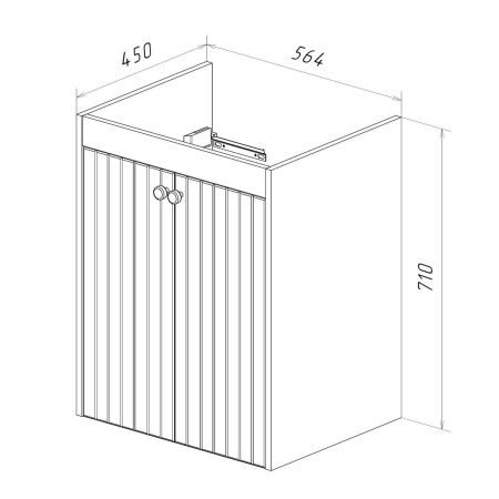 Тумба под раковину LeMark Romance LM07R60T 60х50 напольная цвет белый