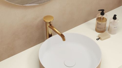 Раковина из искусственного камня Zenon Rin 4000.000.000.000.09349 40х40 накладная цвет белый - фото 3