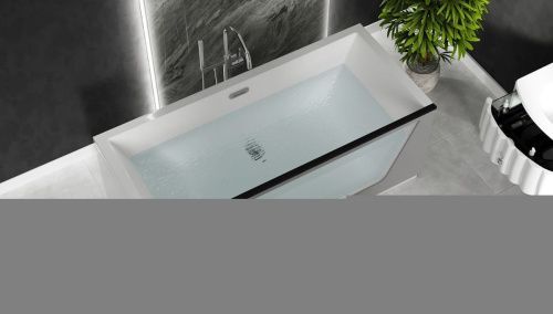 Ванна акриловая Aima Design NEO 01нео1775с1с 170х75 отдельностоящая прямоугольная с каркасом - фото 4