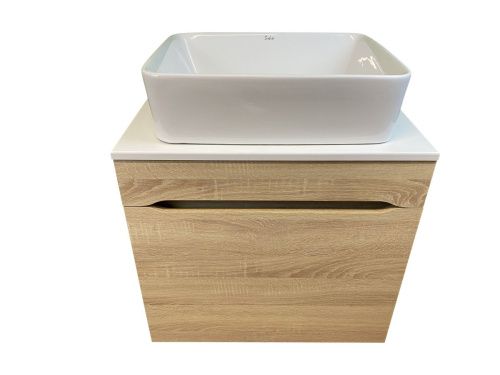 Тумба с раковиной Sintesi STL.W7015_SIN-LVB-APP-401 60х60 подвесная цвет бежевый - фото 4