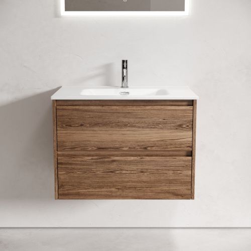 Тумба под раковину Sancos Libra LB70ECH 70х50 подвесная цвет коричневый - фото 4