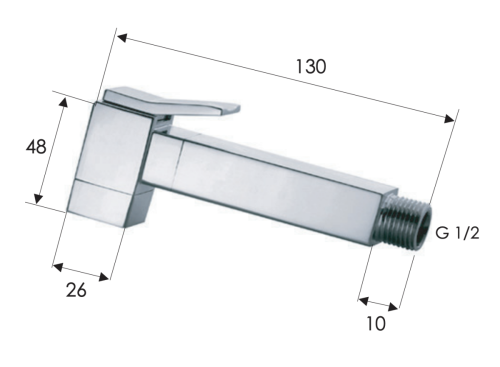 Лейка для гигенического душа Remer 332OSX хром - фото 3