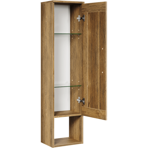 Шкаф-пенал Aqwella Y CRF0503DB 30х130 подвесной цвет коричневый - фото 2