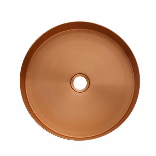 Раковина из нержавеющей стали AltroBagno Costoso AltroBagnoCostoso001007RaSp 40х40 накладная цвет медь - фото 2