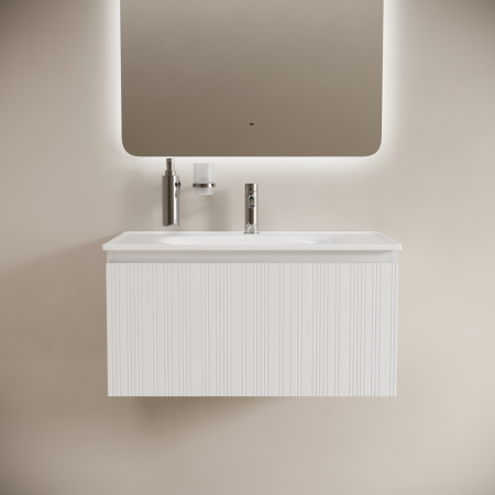 Тумба под раковину Sancos CODE CD80W 80х50 подвесная цвет белый