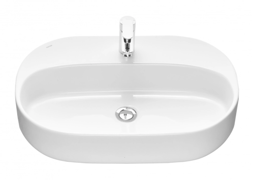 Раковина мебельная керамическая Santek Одри Round 62 1.WH50.1.710 60х40 накладная цвет белый 1 отверстие под смеситель - фото 2