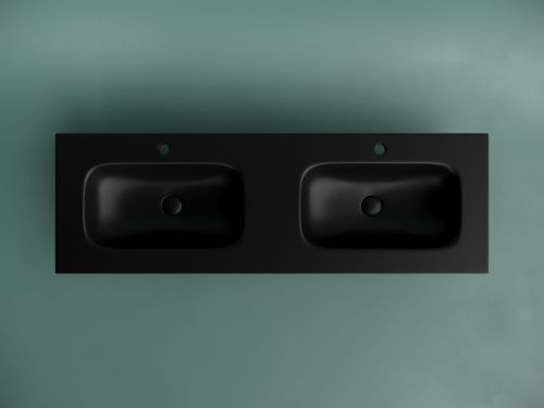 Раковина из сантехнического фарфора Ceramica Nova GRACE CN7022MB 140х50 накладная цвет черный - фото 3