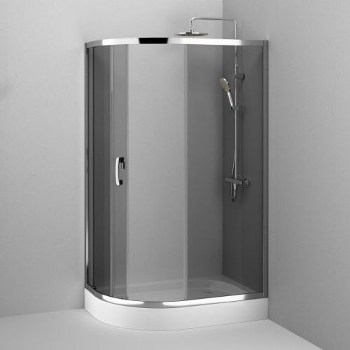 Душевой уголок Am.Pm Like W83G-302U120CG 120х80 стекло тонированное профиль хром без поддона - фото 5