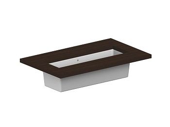 Раковина из сантехнического фаянса Scarabeo Gaia-Tech-Miky 8092 90х30 встраиваемая цвет белый