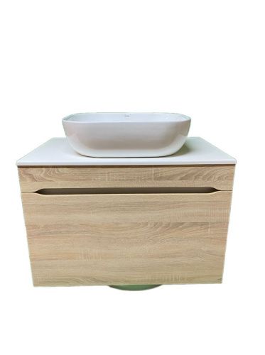 Тумба с раковиной Sintesi STL.W7817_SIN-LVB-APP-403 60х60 подвесная цвет белый - фото 2