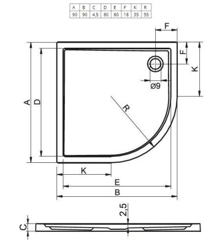 Ванна акриловая Riho Still B103010005 180х80 пристенная прямоугольная - фото 2