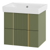 Тумба под раковину Brevita Vega VEG-09060-0802Я 60х40 подвесная цвет зеленый