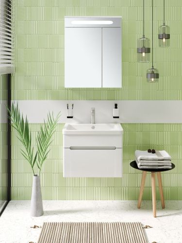 Тумба под раковину Runo Парма 00000001138 60х40 подвесная цвет белый - фото 3