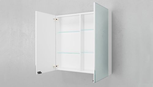 Зеркало-шкаф Velvex KLAUFS zsKLA.80-216 80х80 подвесной цвет белый - фото 4