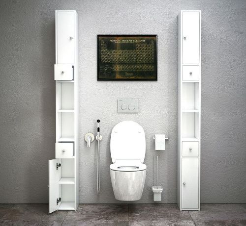 Шкаф-пенал Corozo Энри SD-00000582 20х200 напольный цвет белый - фото 4