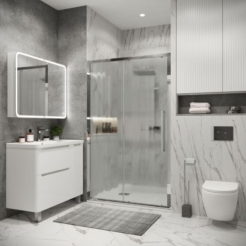 Душевая дверь Grossman Cosmo 100.K33.02.100.10.02 100х195 стекло текстурное профиль хром - фото 3