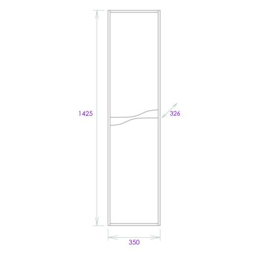 Шкаф-пенал Onika Брендон 403565 40х140 подвесной цвет белый/бежевый - фото 3