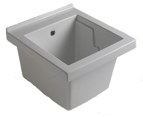 Раковина керамическая White Ceramic Постирочные раковины GAR.01.001 50х50 встраиваемая цвет белый