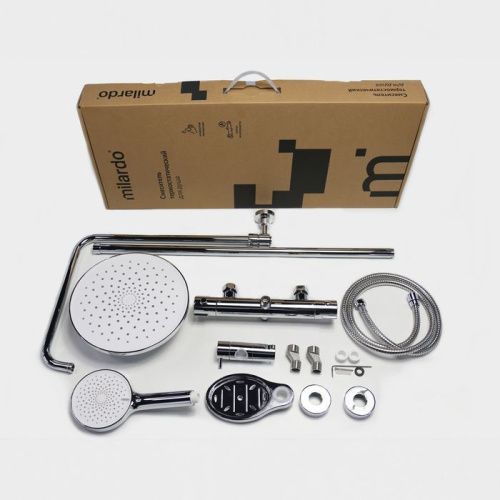 Душевая стойка Milardo Ideal Spa ILSSBTHM89 настенная цвет хром - фото 5