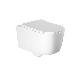 Унитаз подвесной Aquatek ЛУГАНО AQ2002-00 белый с сиденьем микролифт безободковый каскадный смыв