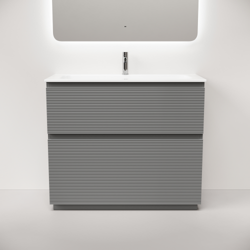 Тумба под раковину Sancos FOLK Floor FL100FES 100х40 напольная цвет серый - фото 2