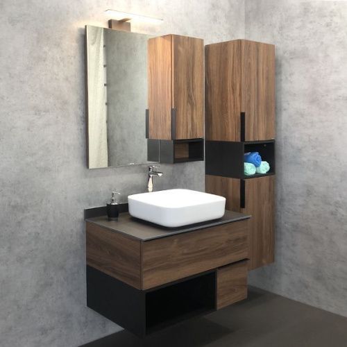 Тумба с раковиной Comforty Штутгарт 00-00002868CF 90х50 подвесная цвет коричневый - фото 5