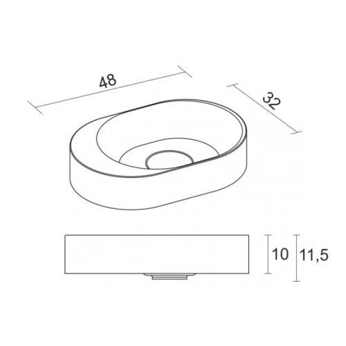 Раковина Riho ESSENCE TRAY W W028001105 50х30 накладная цвет белый - фото 2