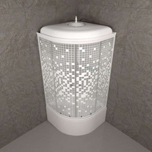 Душевая кабина Тритон Мозаика Щ0000061834 90х90 четверть круга с крышей ориентация универсальная - фото 5