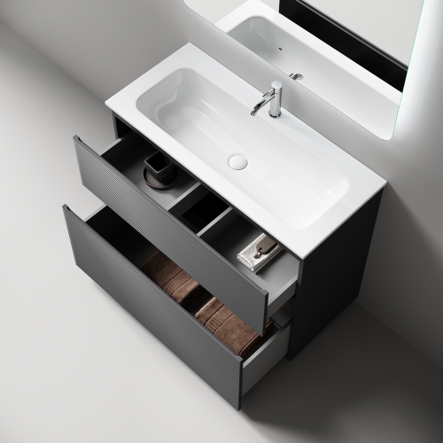 Тумба под раковину Sancos FOLK Floor FL100FGS 100х40 напольная цвет серый - фото 2